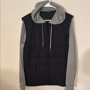 Travis Mathew Black and Gray Hooded Vest